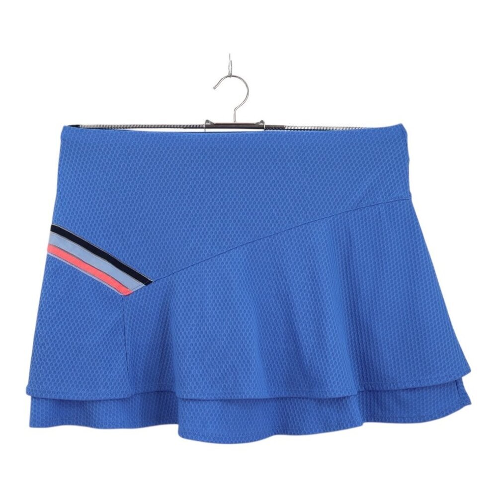 Lucky in Love Women's Snake Rattle & Roll Triumph Skirt Size Large Blue Tiered